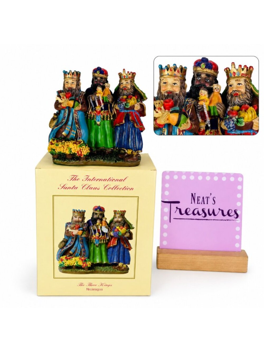 The International Santa Claus THE THREE KING NICARAGUA 4" Handcrafted Figurine